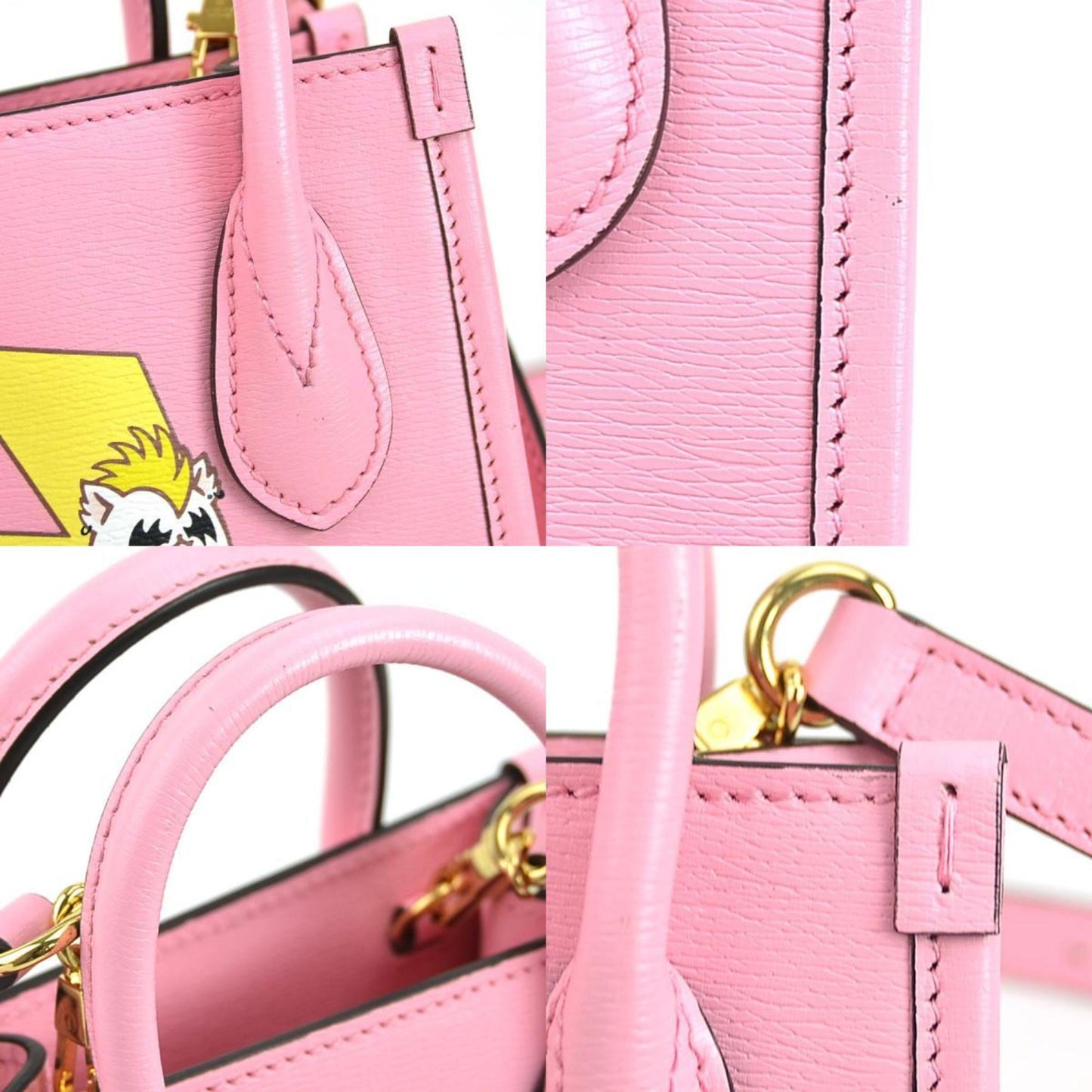Gucci Pink Leather Handbag Shoulder Bag