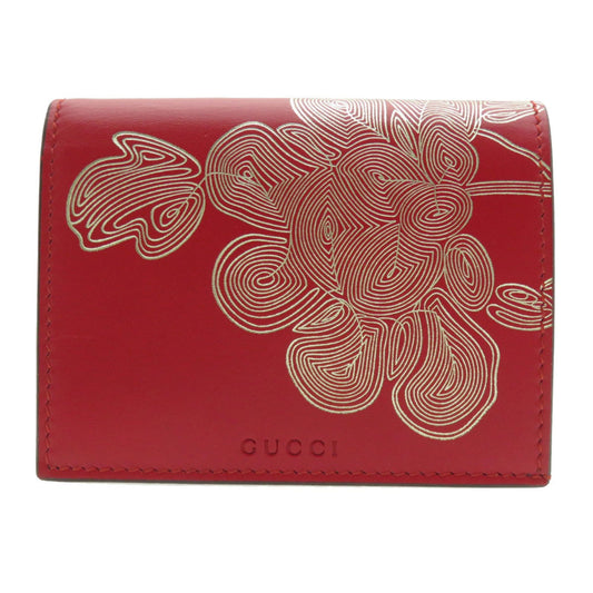 Gucci Red Color Leather Wallet (Bi-Fold) ()
