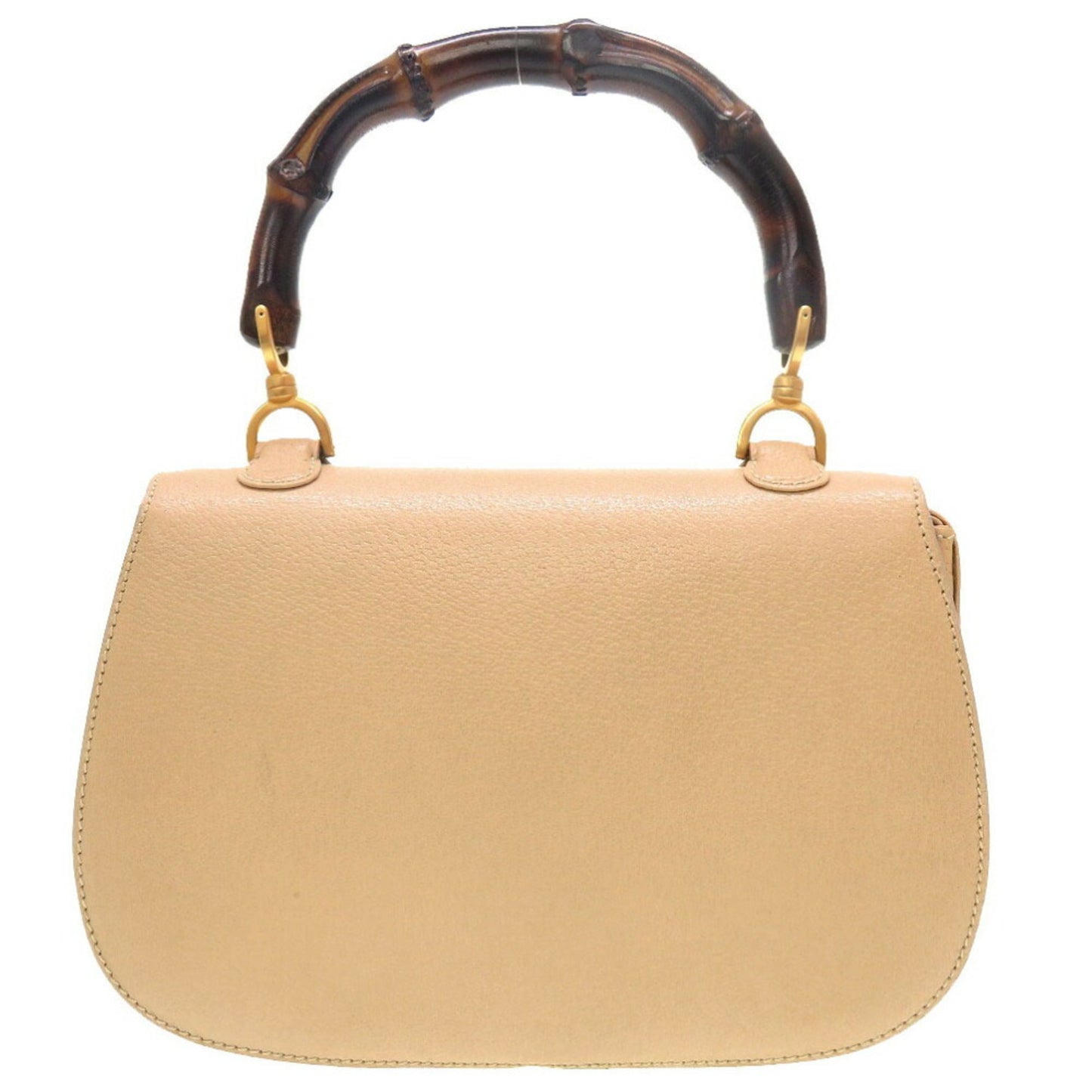 Gucci Beige Bamboo Leather Handbag