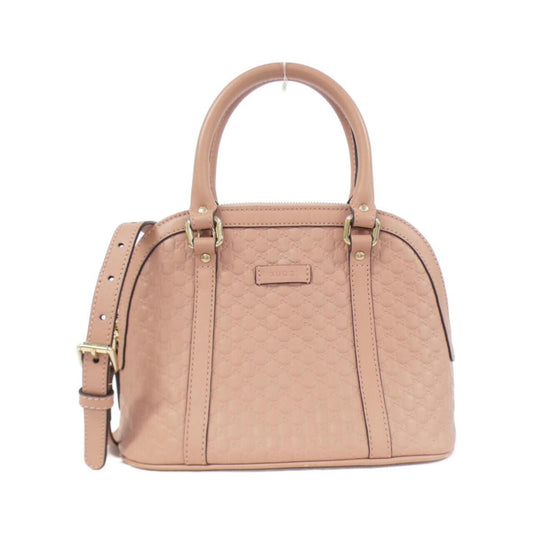 Gucci Pink Micro Gg Leather Handbag