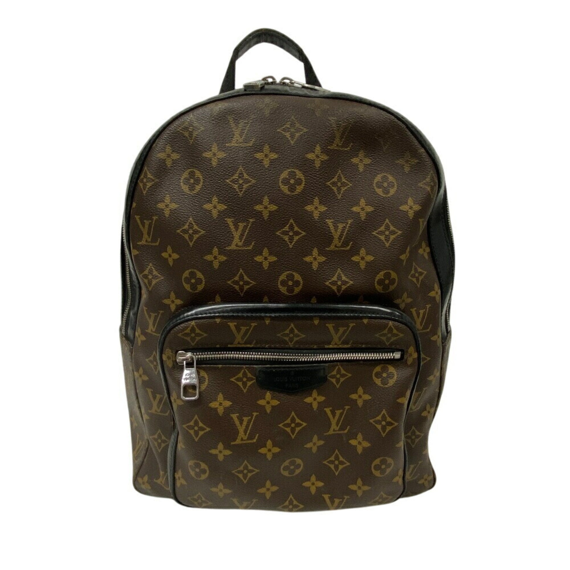 Louis Vuitton Monogram Black Brown Monogram Leather Backpack ()