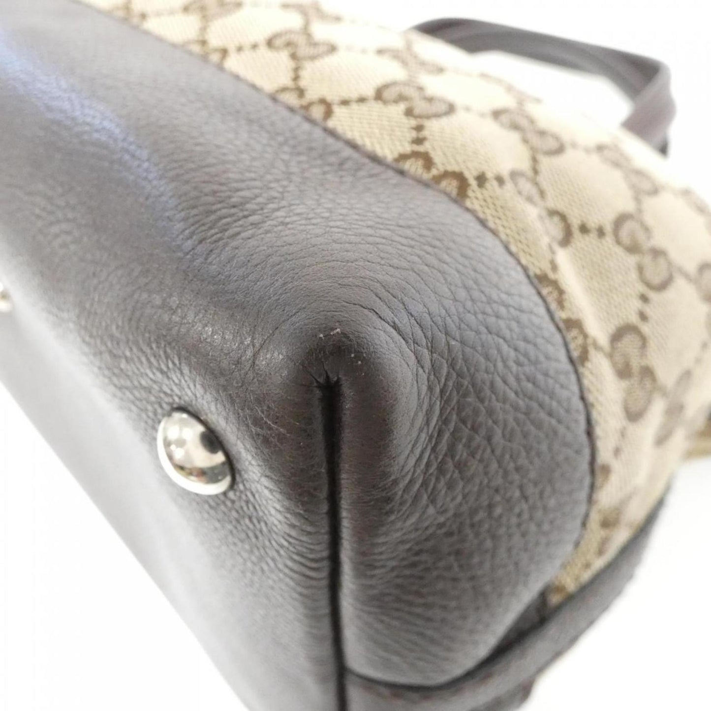 Gucci Beige Brown Gg Canvas Tote Bag