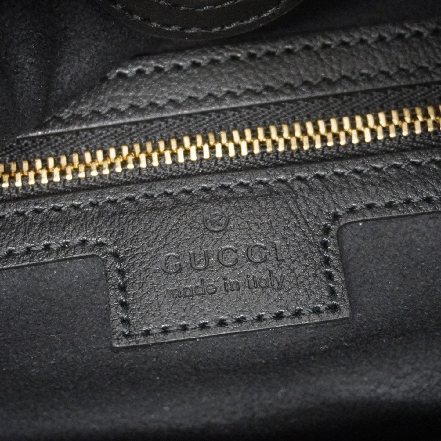 Gucci Black Leather Tote Bag