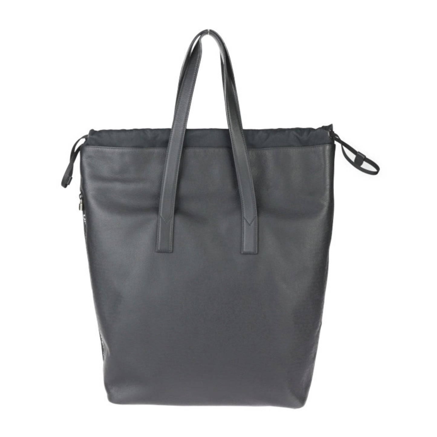 Louis Vuitton Black Taiga Leather Handbag Pouch Shoulder Bag Tote Bag