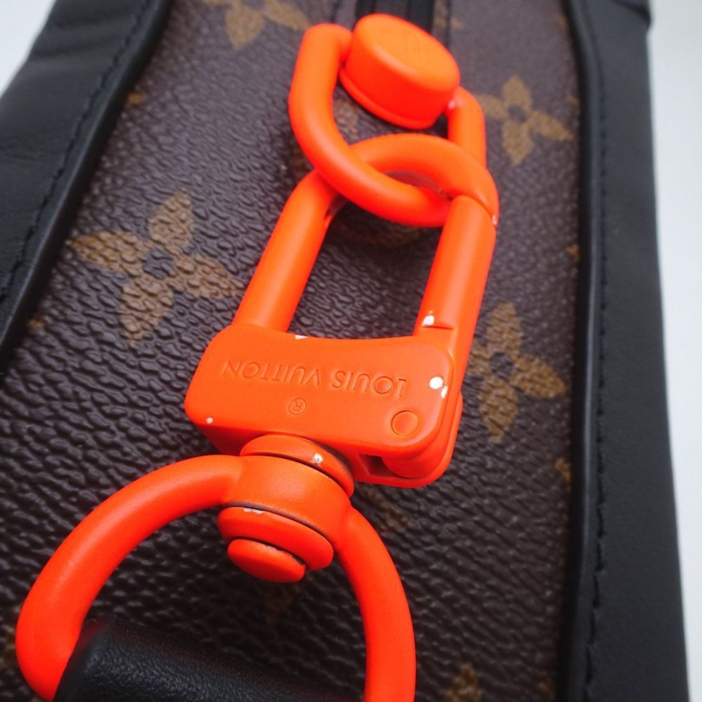 Louis Vuitton Black Brown Canvas Leather Shoulder Bag