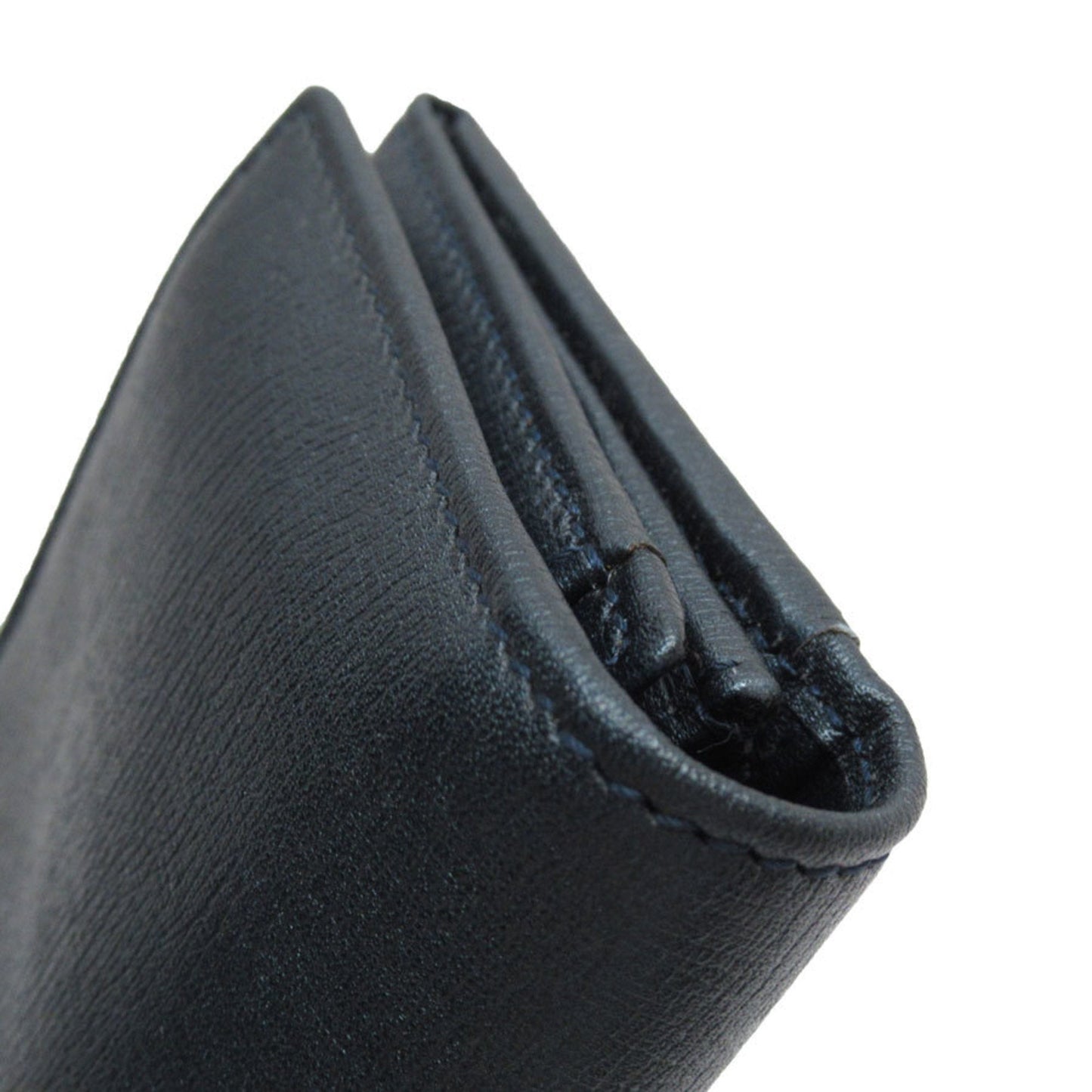 Gucci Dark Blue Leather Long Wallet (Bi-Fold)