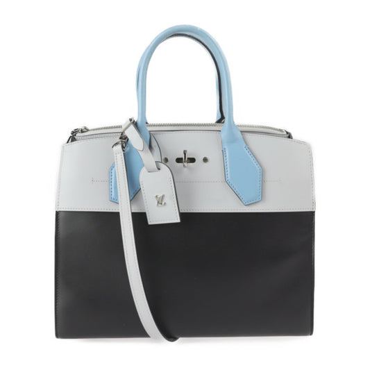 Louis Vuitton Black Blue Gray Handbag Shoulder Bag Tote Bag ()