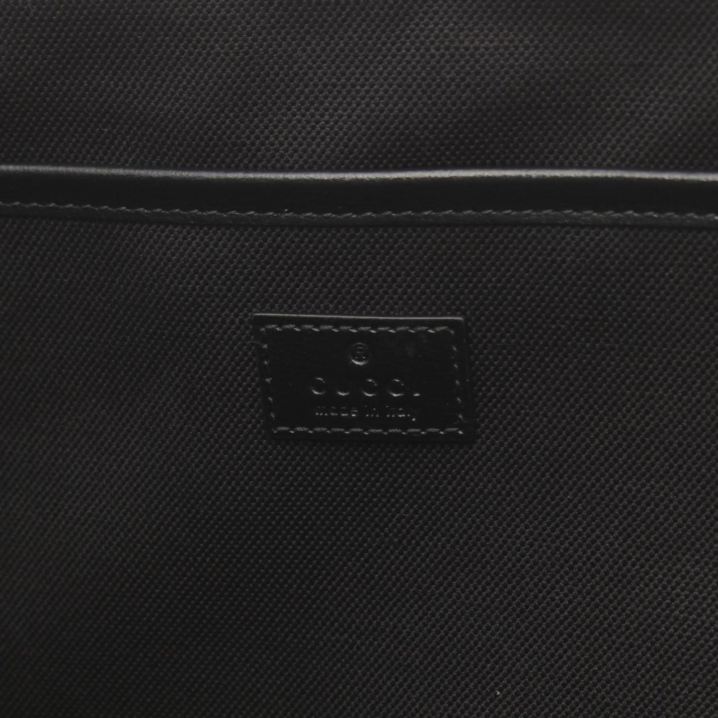 Gucci Black Pvc Coated Canvas Leather Clutch Bag Document Case