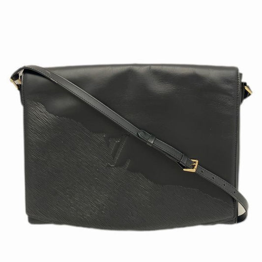 Louis Vuitton Noir Leather Shoulder Bag ()