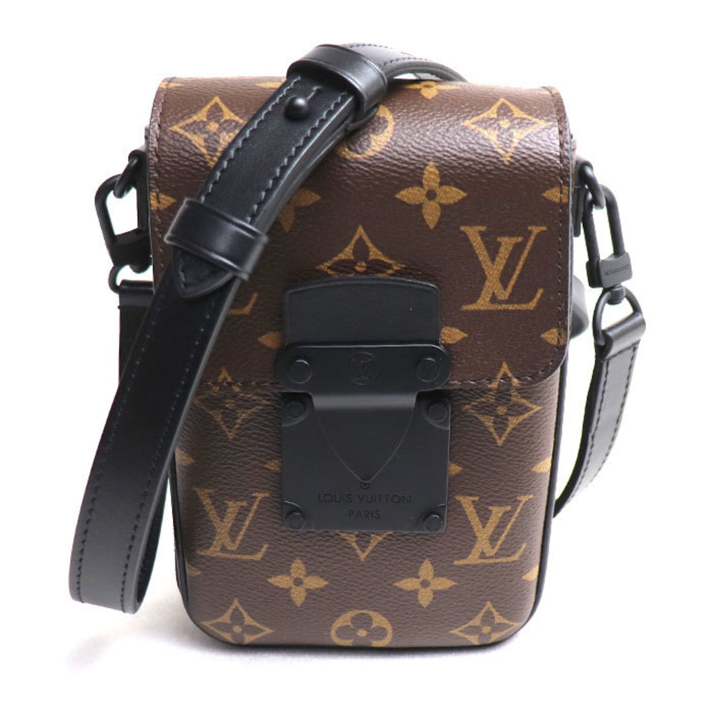 Louis Vuitton Black Brown Monogram Shoulder Bag ()