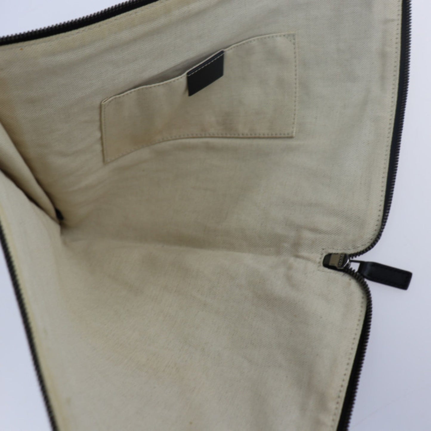 Gucci Gray Canvas Clutch Bag Handbag Pouch