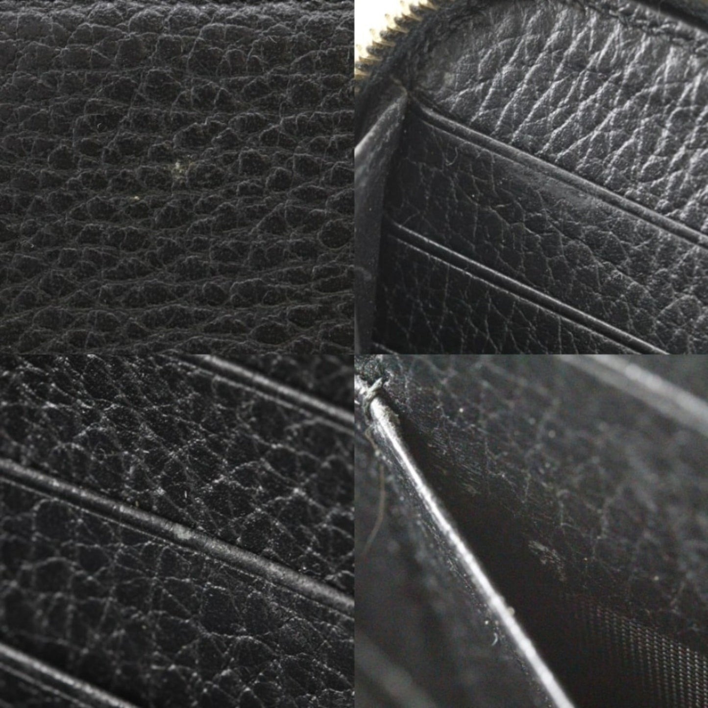 Gucci Black Leather Long Wallet (Bi-Fold)
