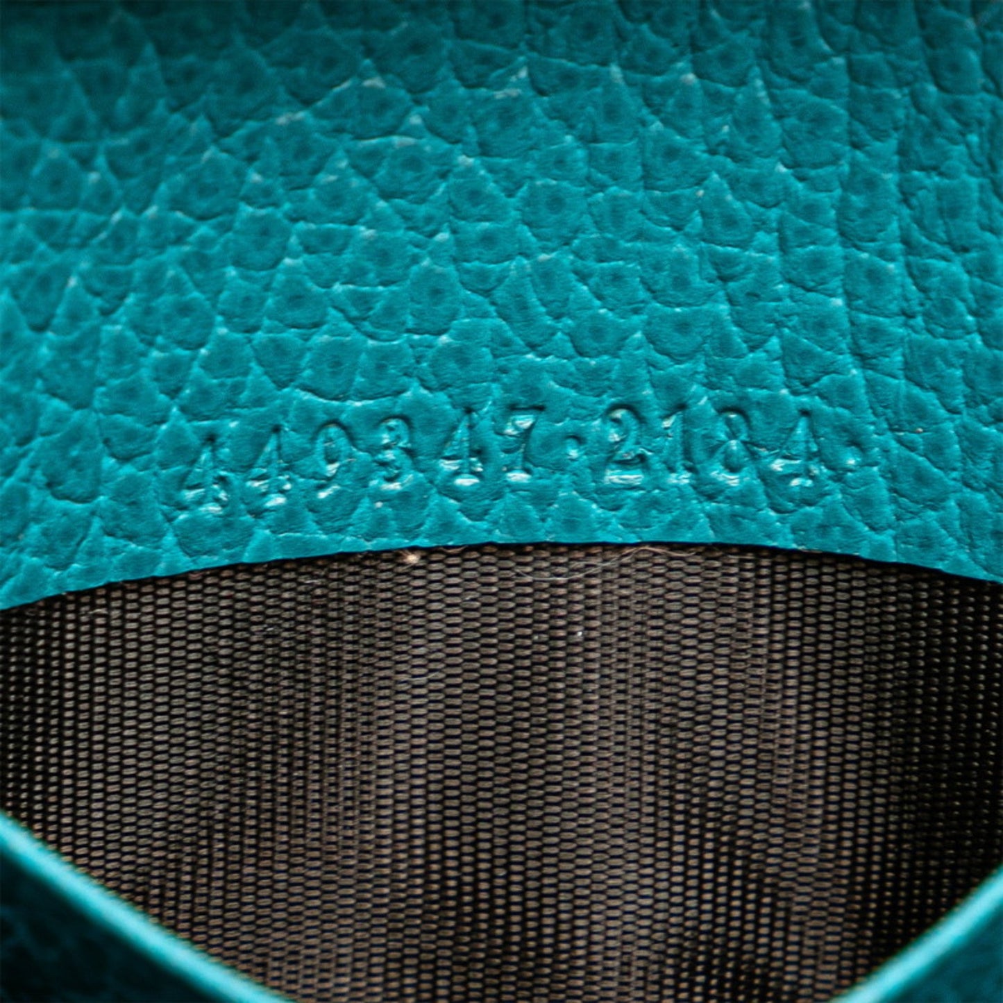 Gucci Blue Green Leather Long Wallet (Bi-Fold)