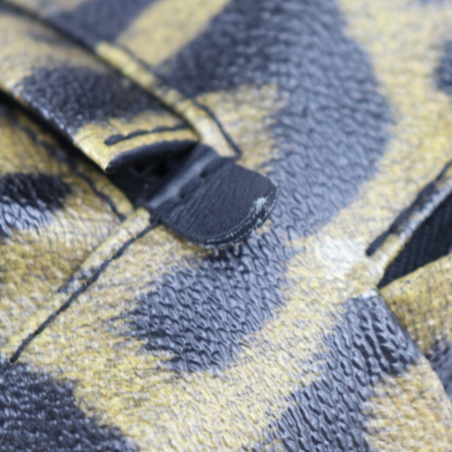 Louis Vuitton Black Brown Pvc Leather Backpack