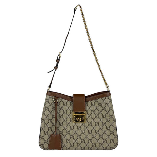 Gucci Brown Gg Supreme Leather Shoulder Bag