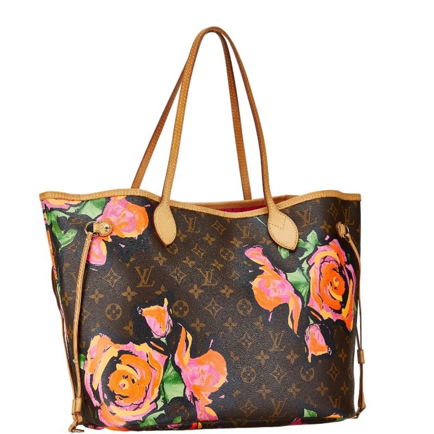 Louis Vuitton Brown Multi-Color Red Color Pvc Leather Shoulder Bag Tote Bag