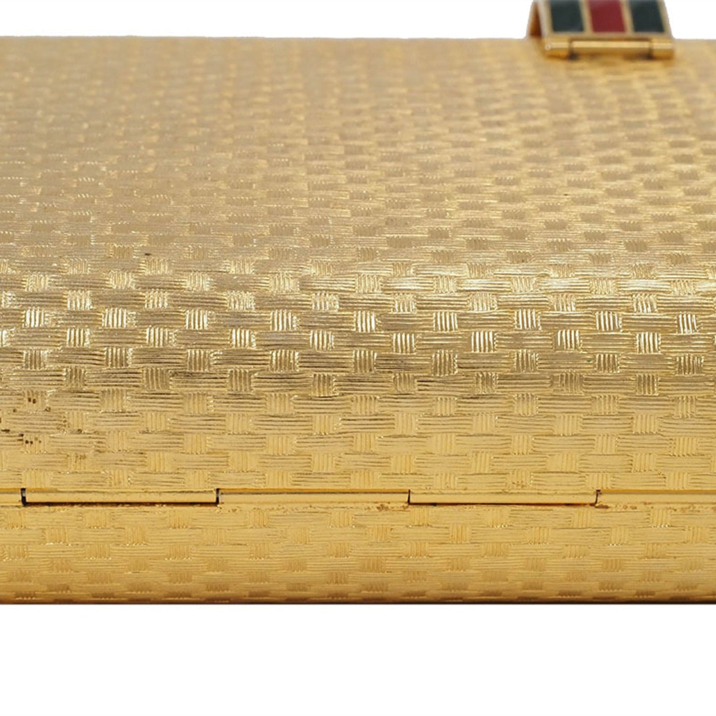 Gucci Gold Metal Clutch Bag