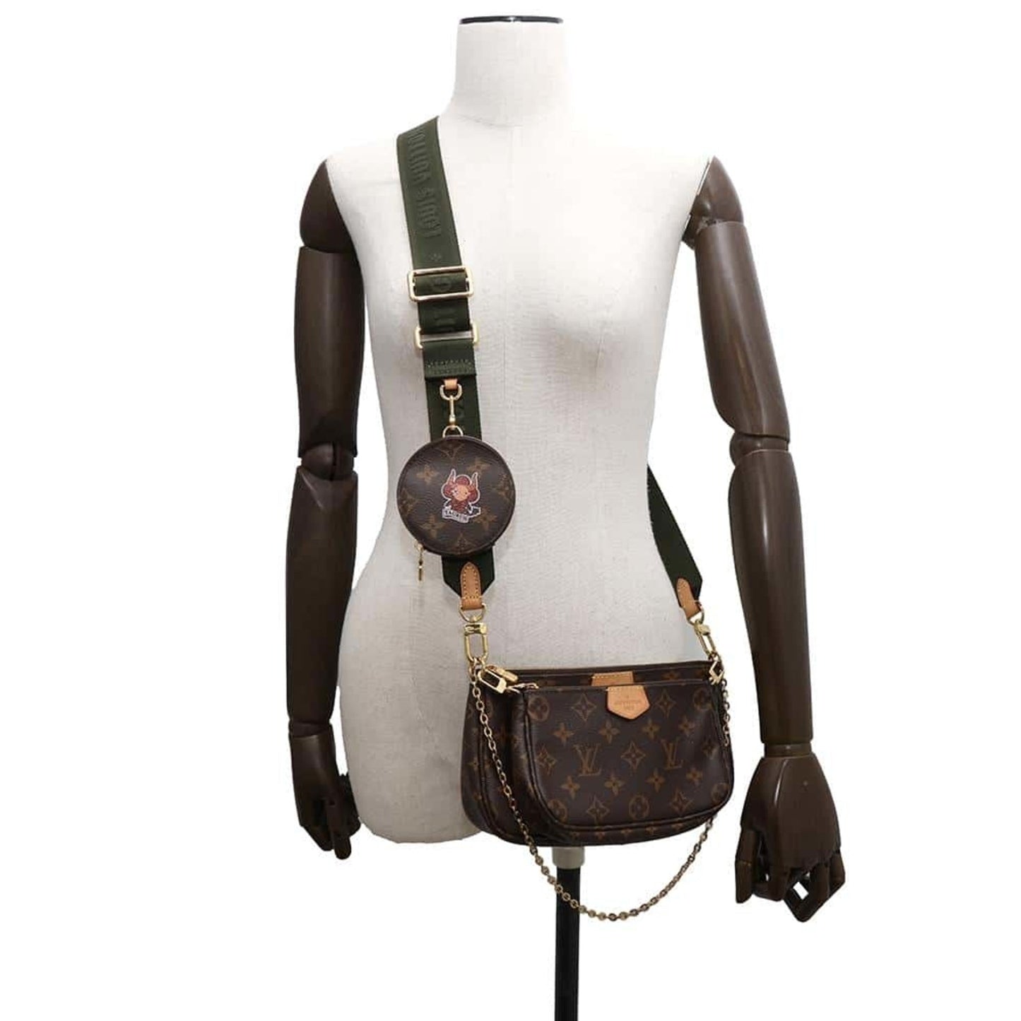 Louis Vuitton Khaki Monogram Pochette Pouch Shoulder Bag