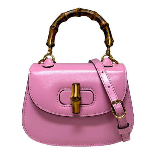 Gucci Pink Bamboo Shoulder Bag ()