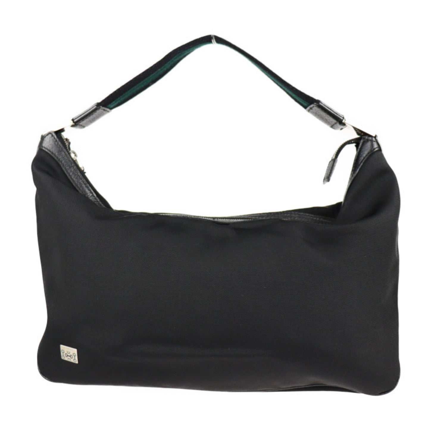 Gucci Horsebit Black Nylon Canvas Handbag Shopping Bag Shoulder Bag Tote Bag ()