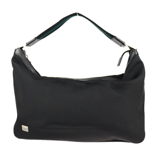 Gucci Horsebit Black Nylon Canvas Handbag Shopping Bag Shoulder Bag Tote Bag ()