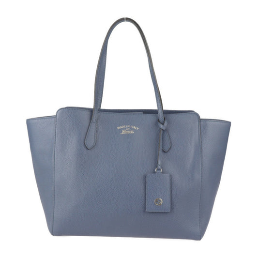 Gucci Navy Leather Handbag Shoulder Bag Tote Bag ()