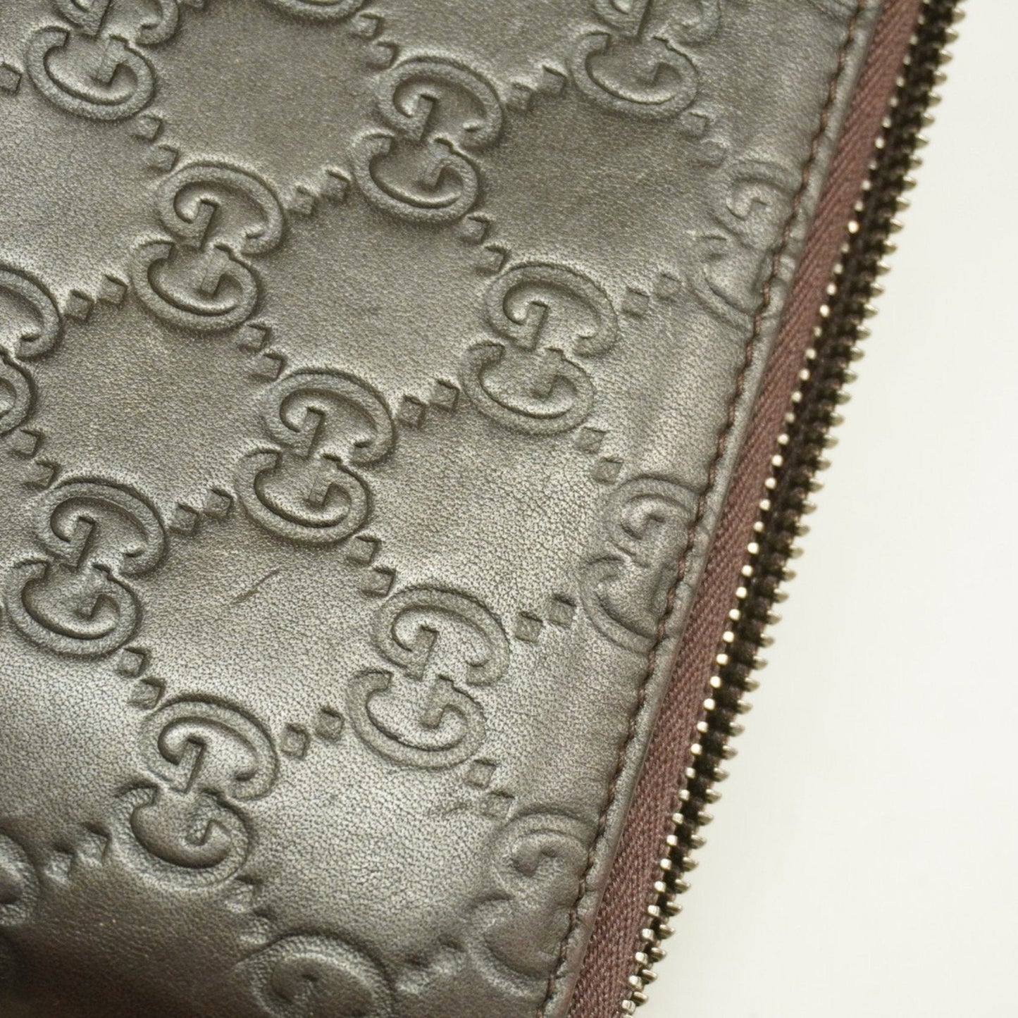 Gucci Brown Leather Long Wallet (Bi-Fold)
