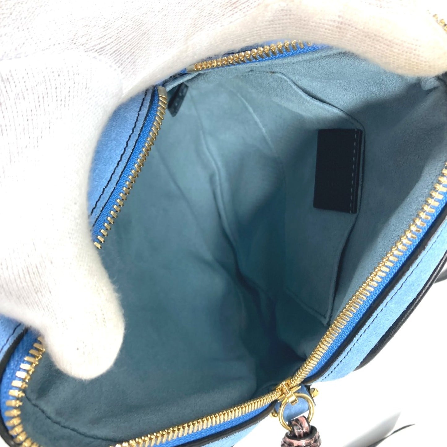 Gucci Blue Leather Shoulder Bag