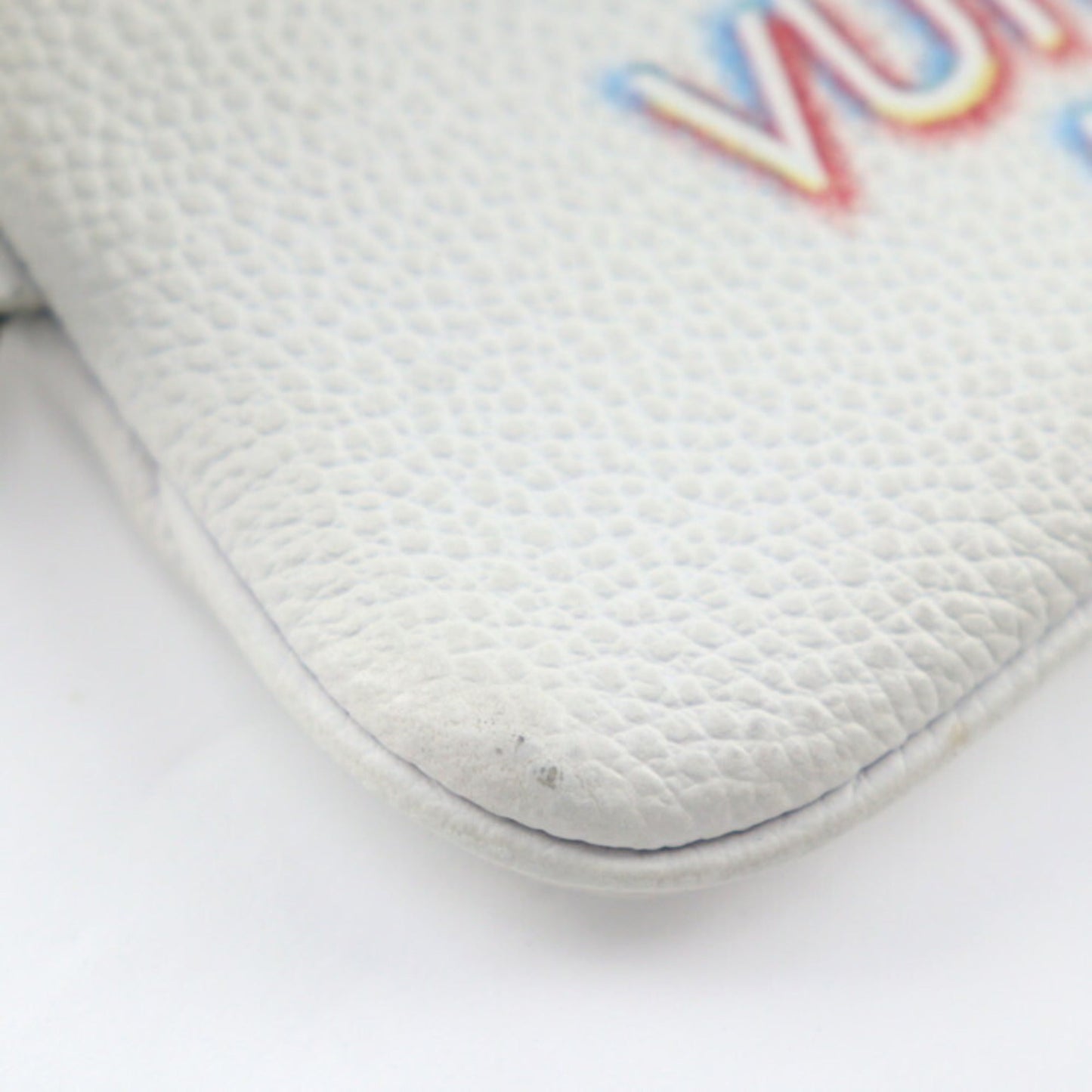 Louis Vuitton Blanc Multi-Color White Leather Shoulder Bag