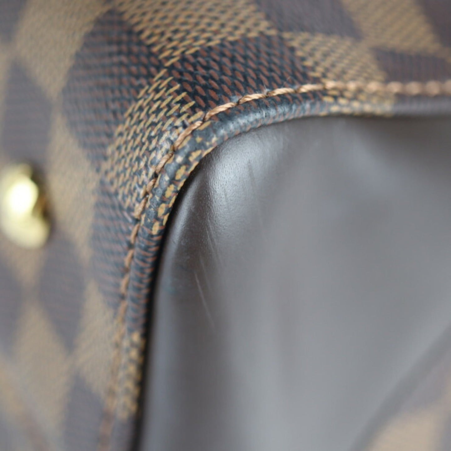 Louis Vuitton Ebene Damier Canvas Handbag Shopping Bag Shoulder Bag Tote Bag