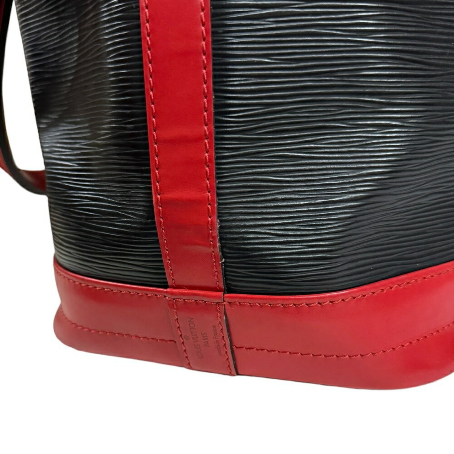 Louis Vuitton Black Red Color Epi Leather Shoulder Bag