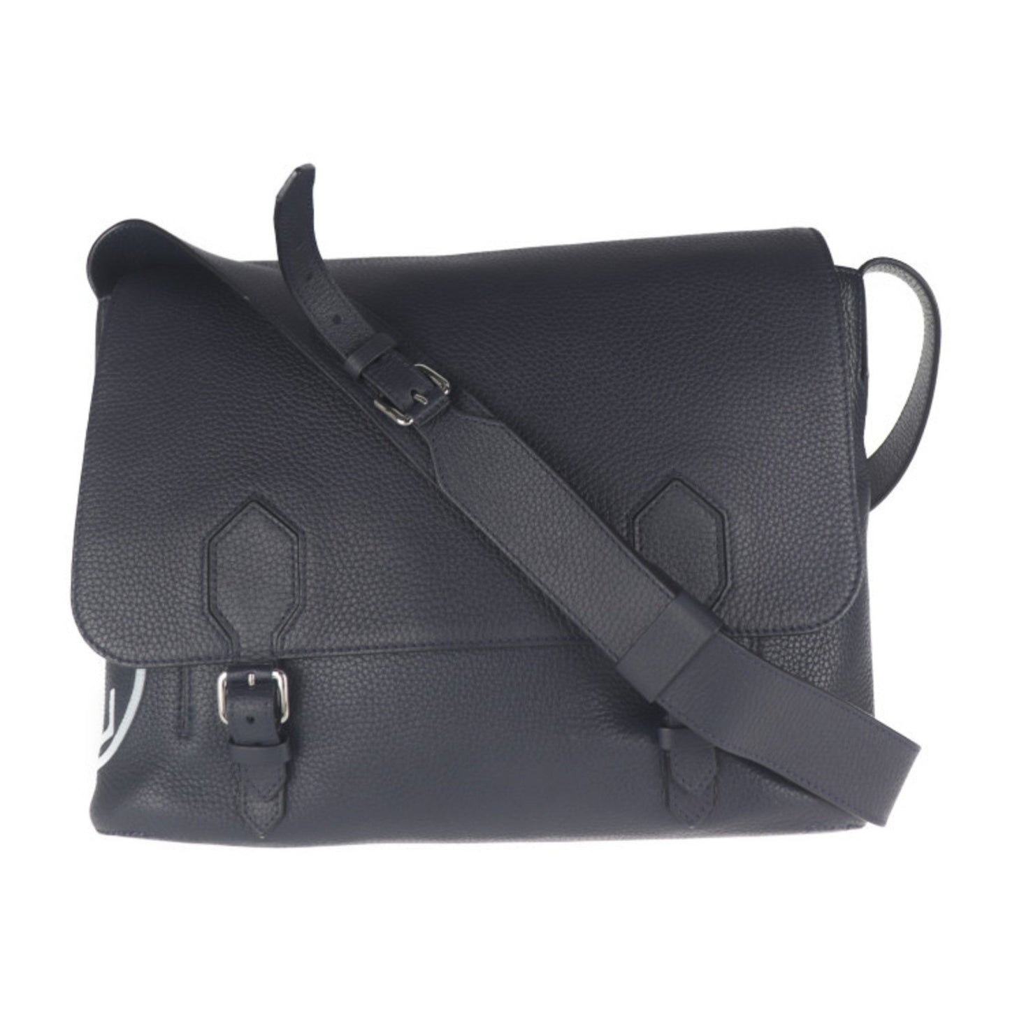 Louis Vuitton Navy Leather Handbag Shopping Bag Shoulder Bag Tote Bag ()