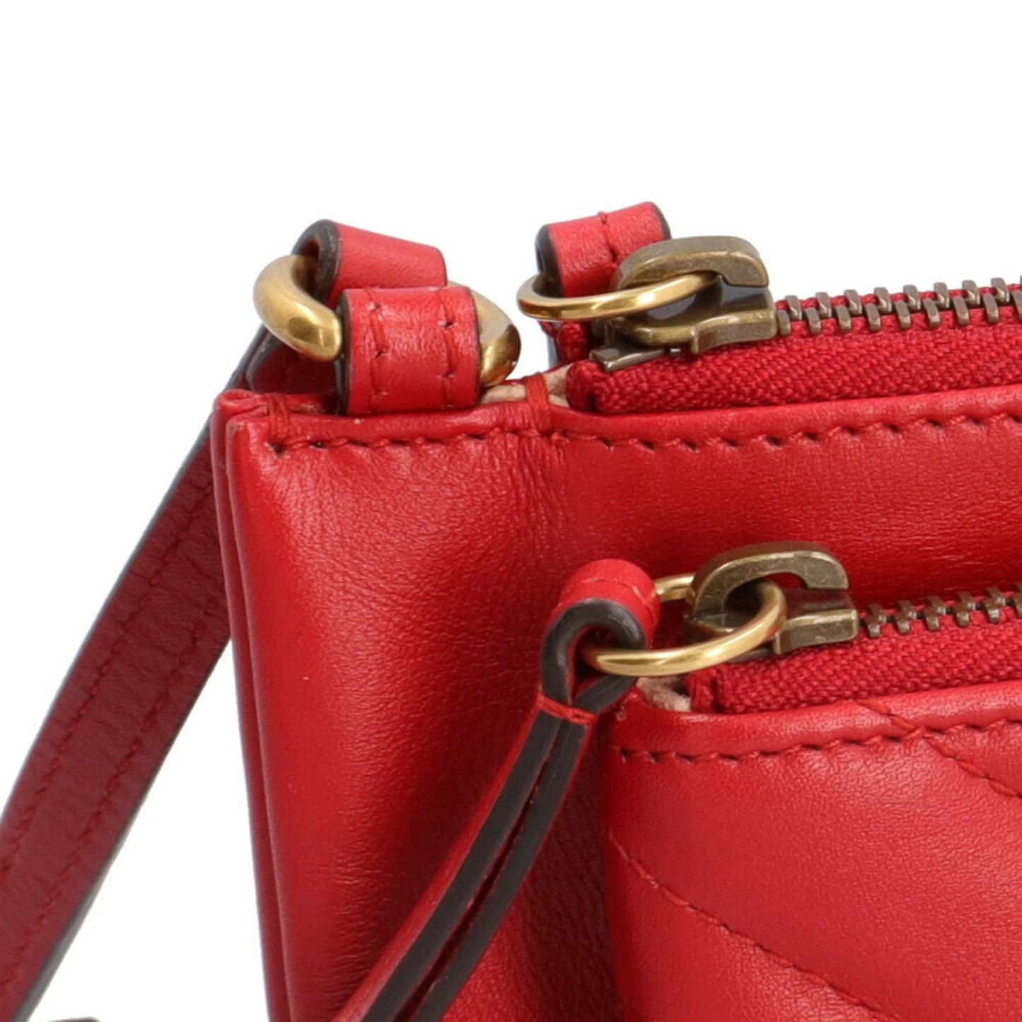 Gucci Red Color Leather Shoulder Bag