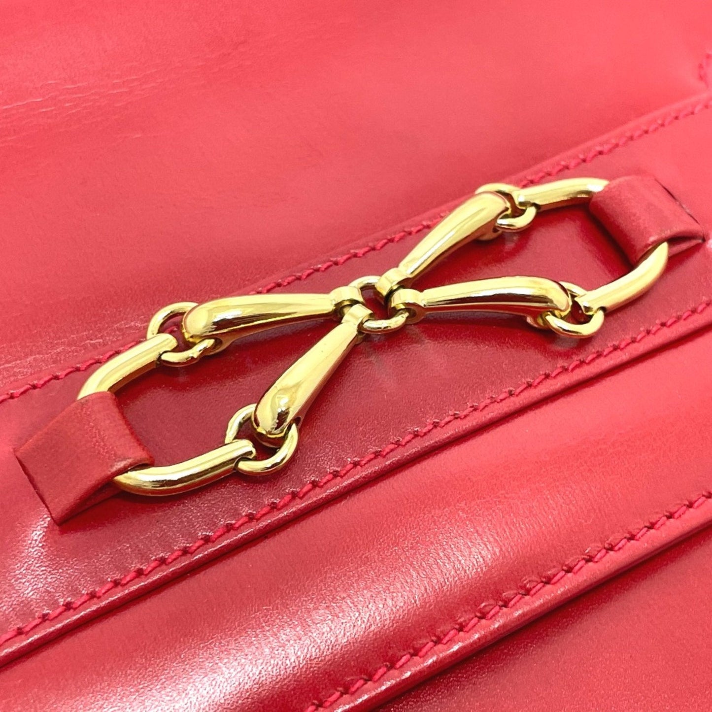 Gucci Red Leather Shoulder Bag