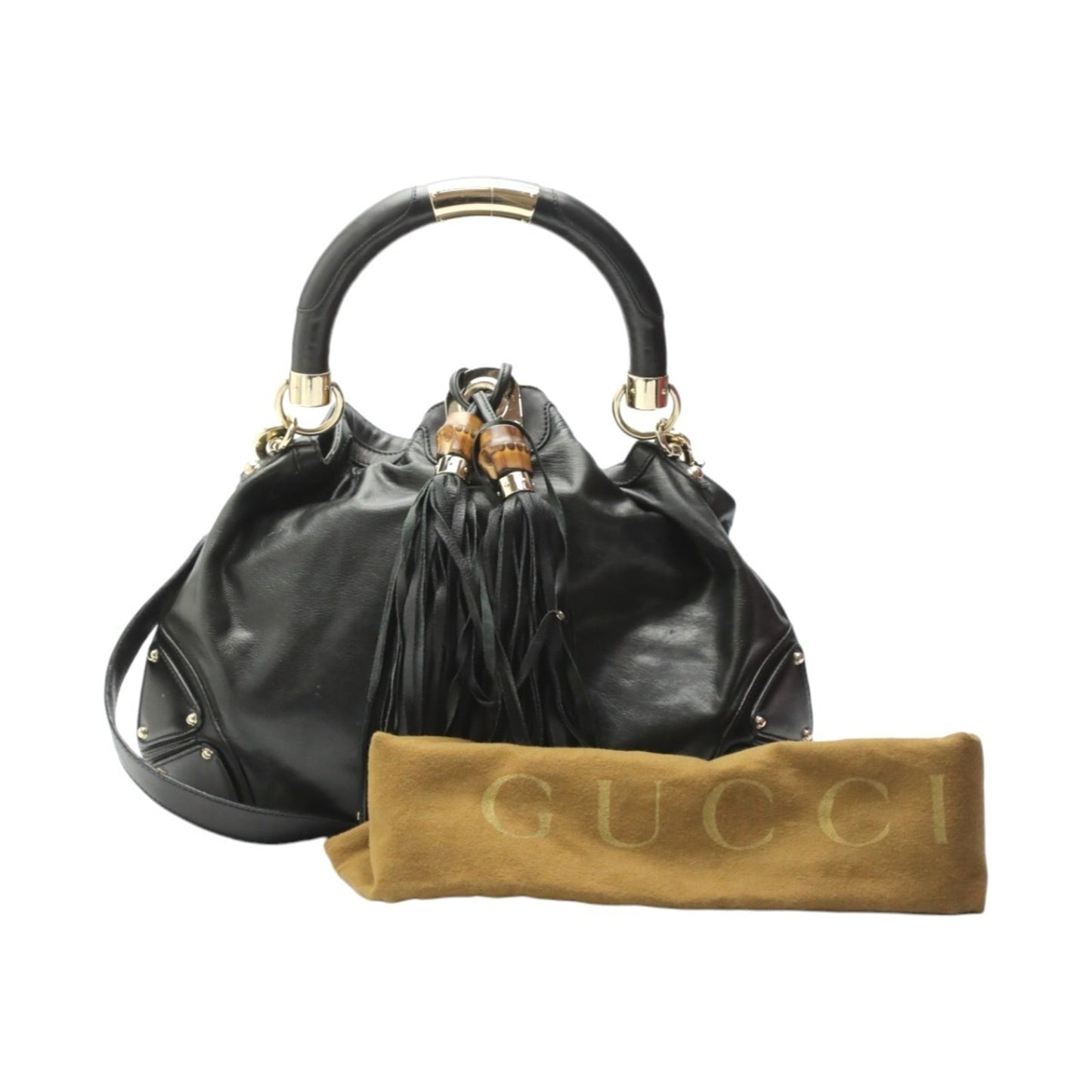 Gucci Black Leather Tote Bag ()
