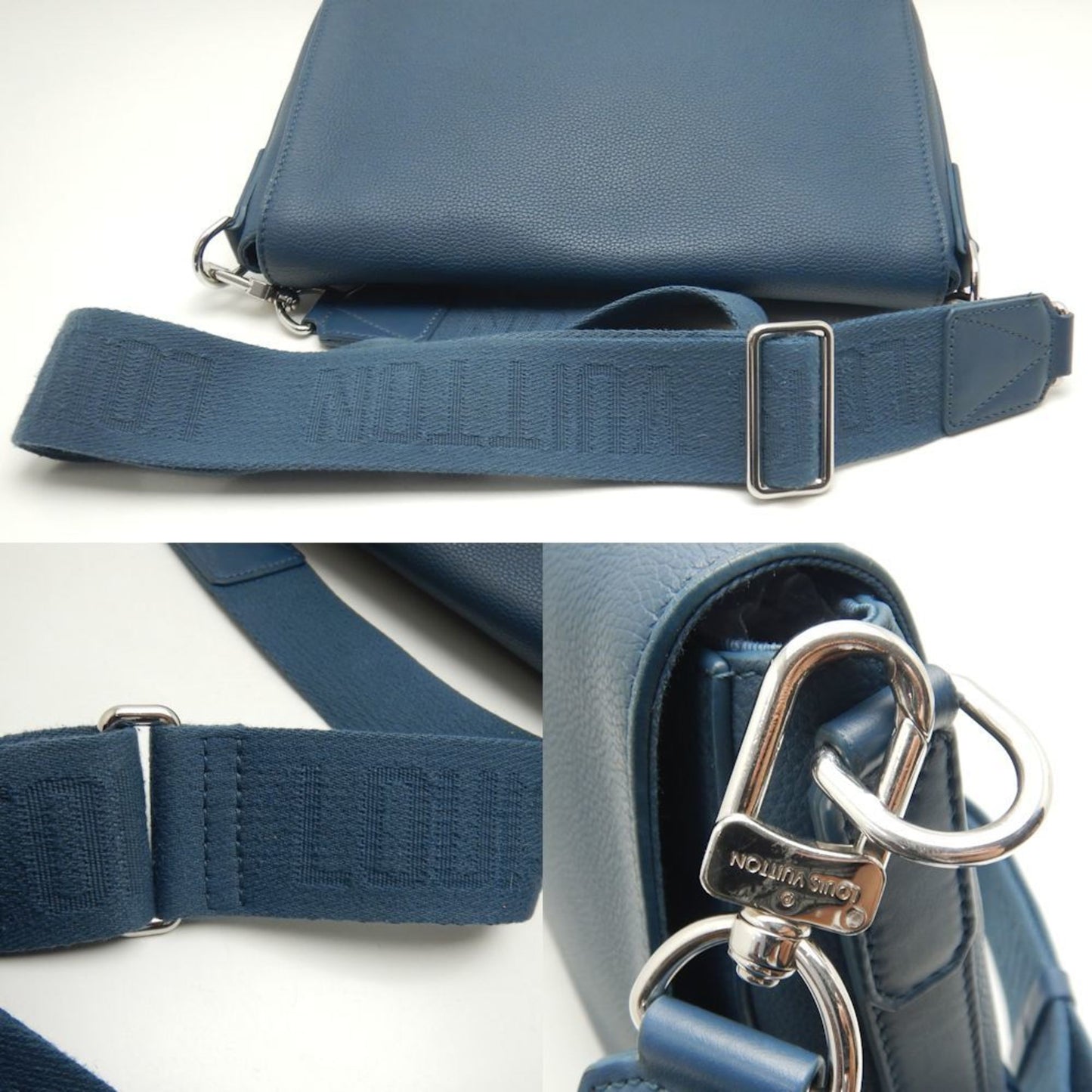 Louis Vuitton Navy Leather Shoulder Bag