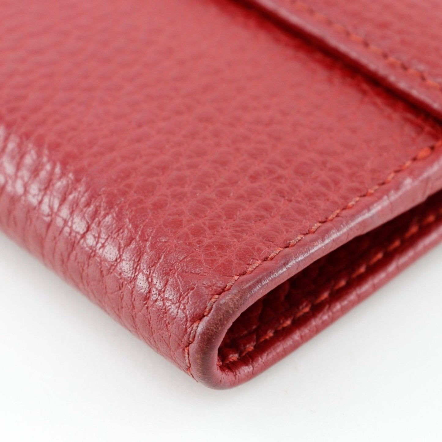 Gucci Red Color Leather Wallet (Bi-Fold)