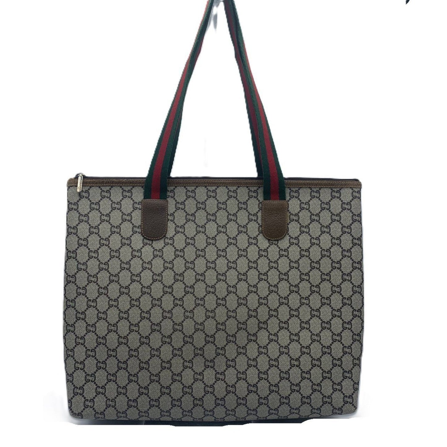 Gucci Gray Pvc Leather Tote Bag
