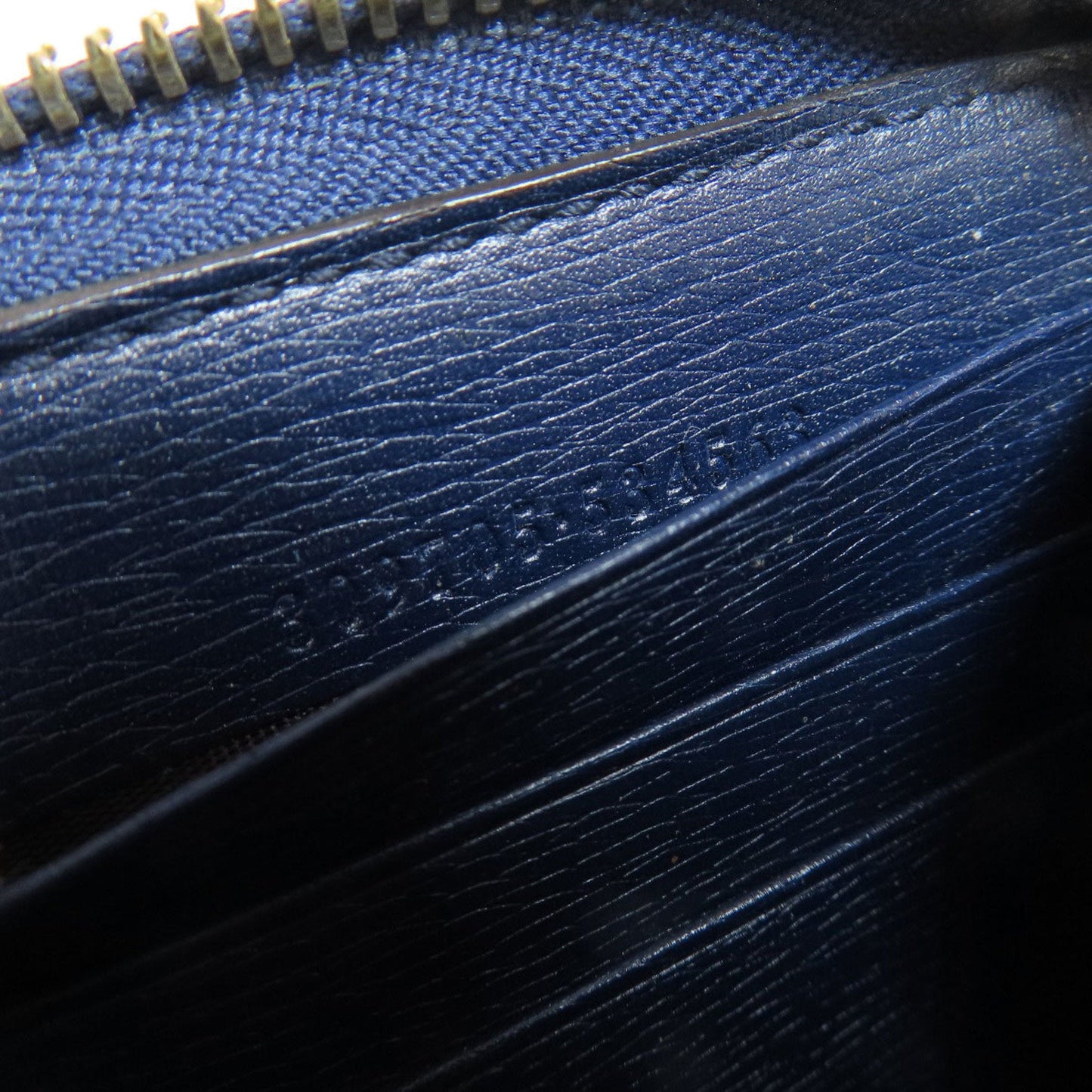 Gucci Navy Leather Long Wallet (Bi-Fold)