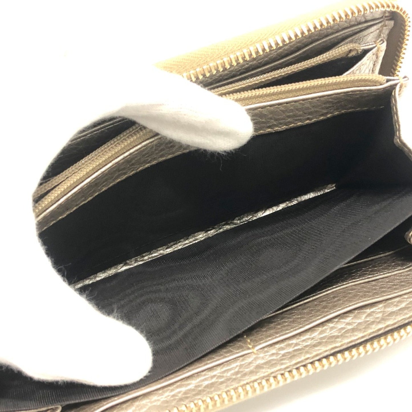 Gucci Gold Leather Long Wallet (Bi-Fold)