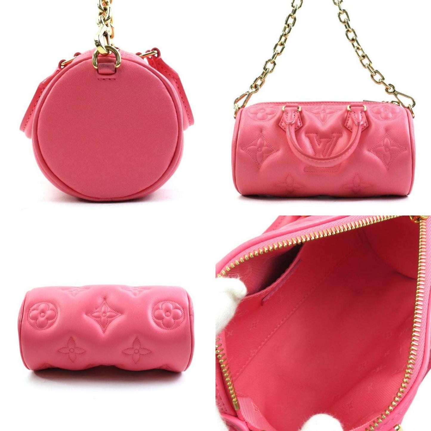 Louis Vuitton Pink Leather Handbag Shoulder Bag