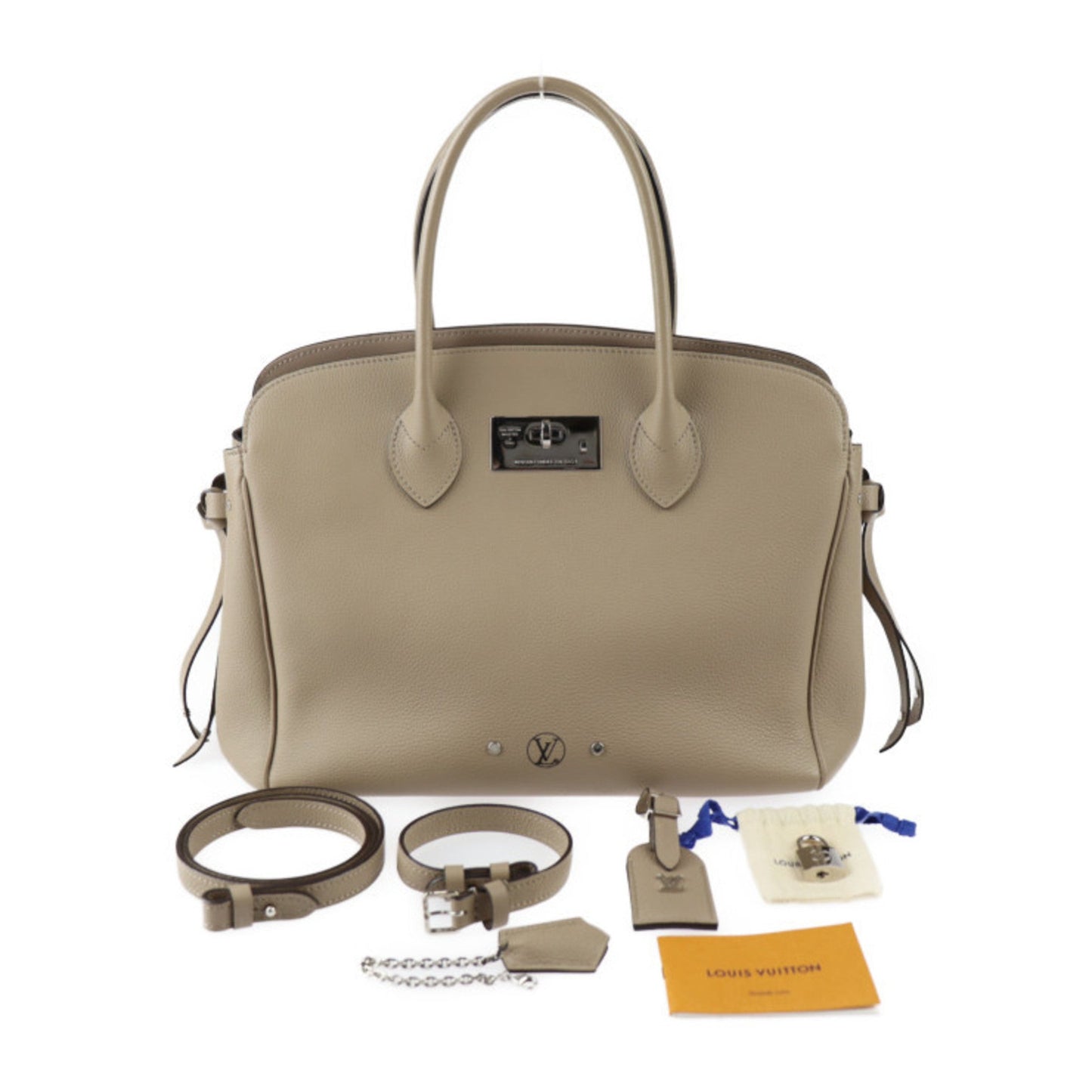 Louis Vuitton Tourterelle Leather Handbag Shoulder Bag Tote Bag