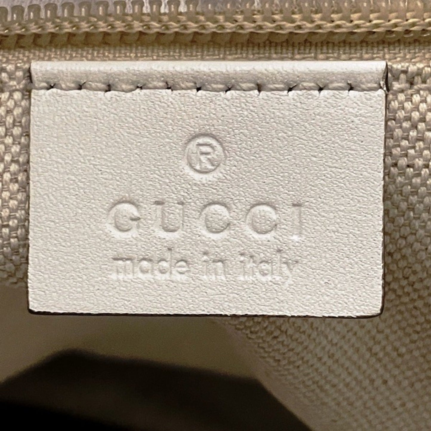 Gucci Brown Pink White Canvas Leather Tote Bag