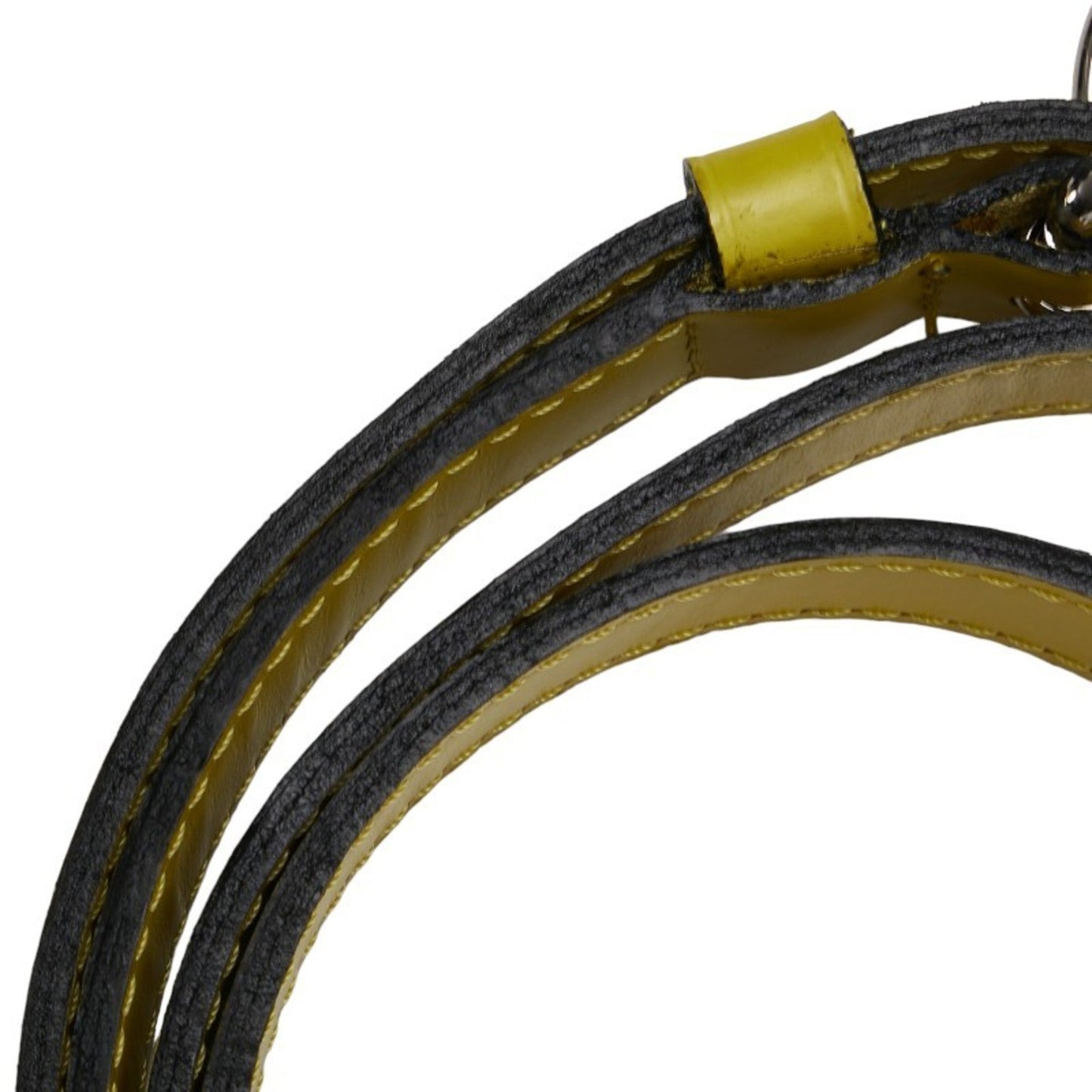 Louis Vuitton Dark Blue Yellow Leather Handbag Shoulder Bag