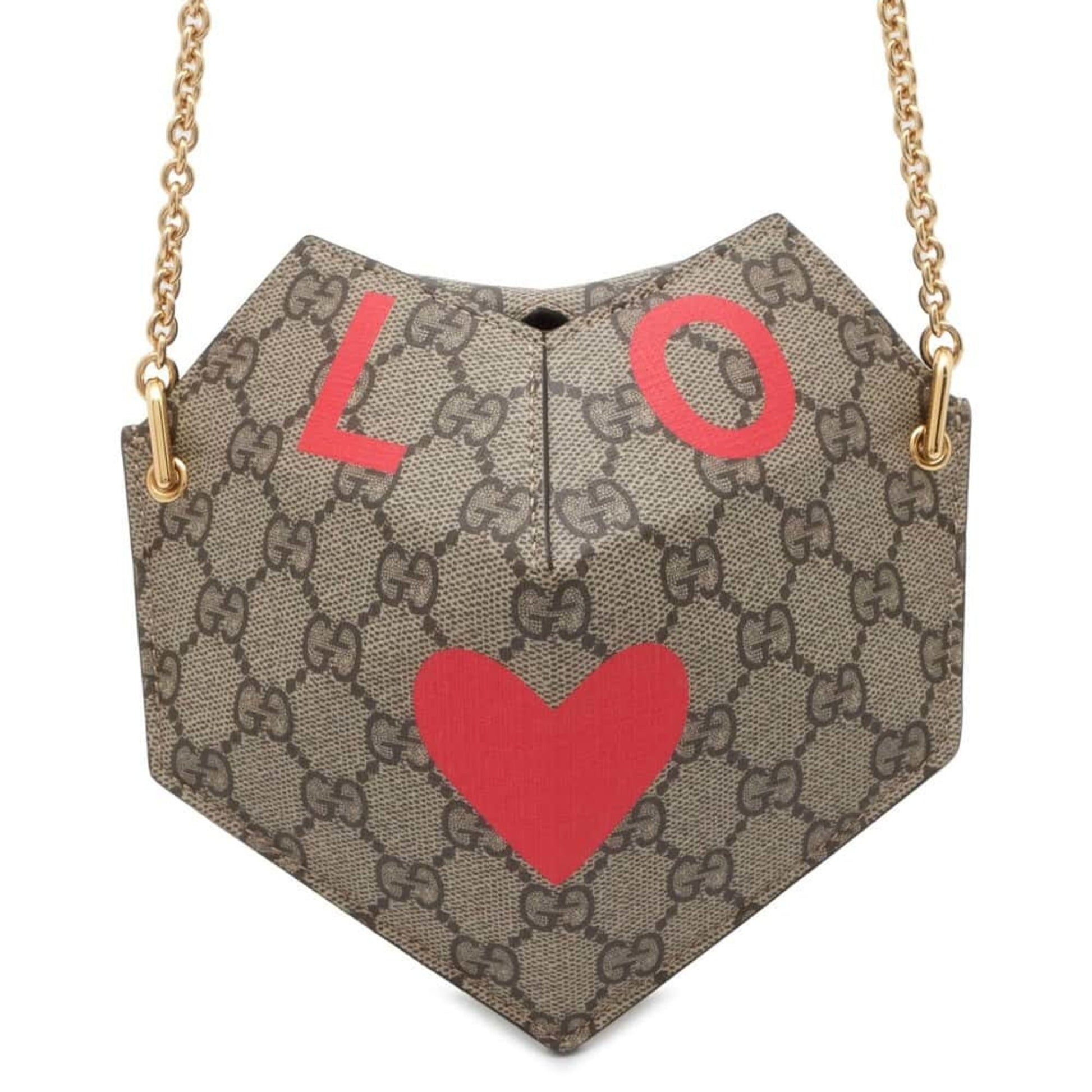Gucci Beige Red Color Gg Supreme Shoulder Bag ()