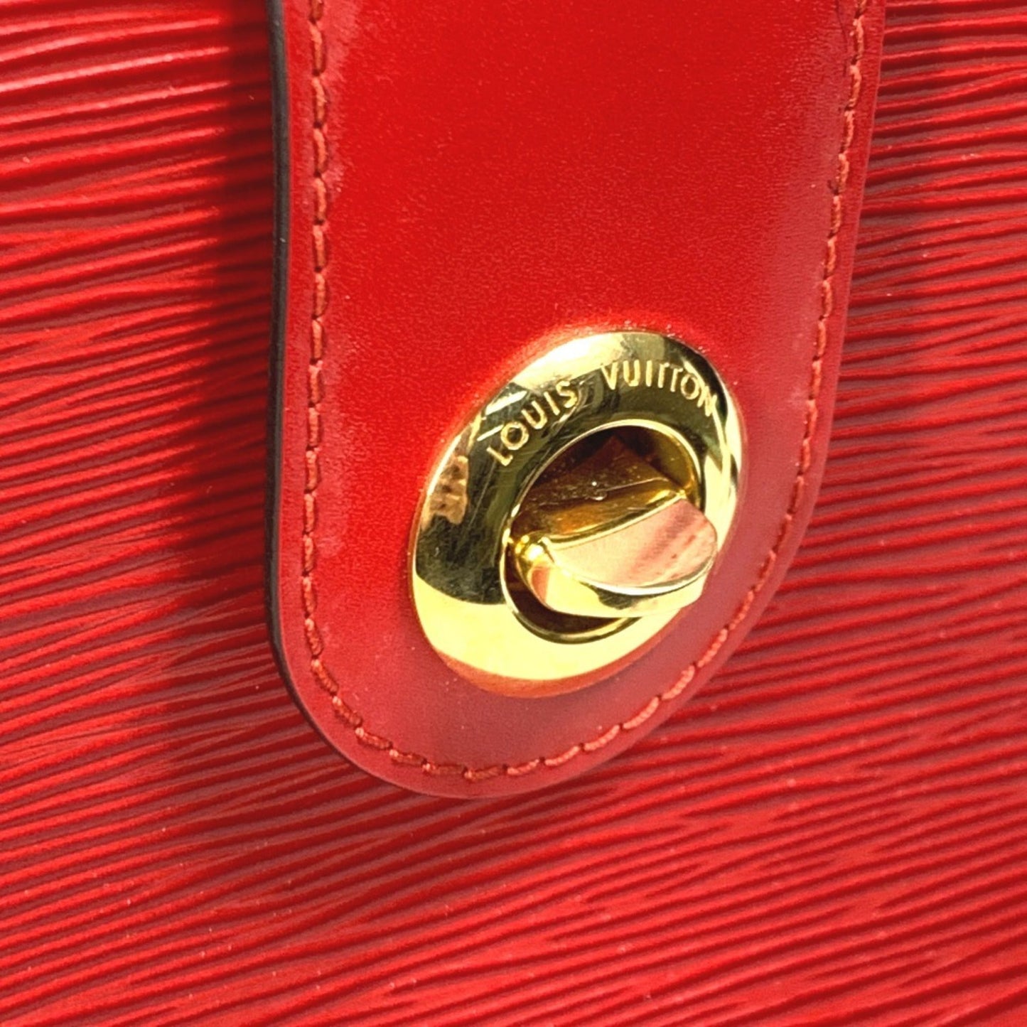 Louis Vuitton Castilian Red Red Color Epi Leather Shoulder Bag