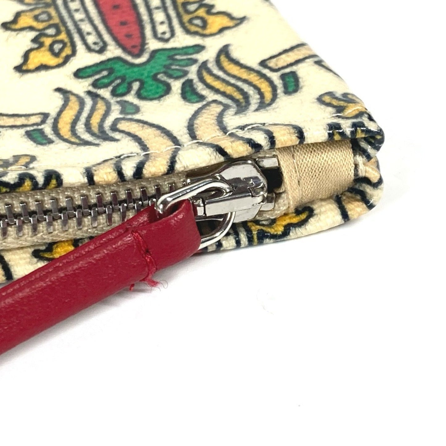 Gucci Red Color Coated Canvas Clutch Bag Pouch