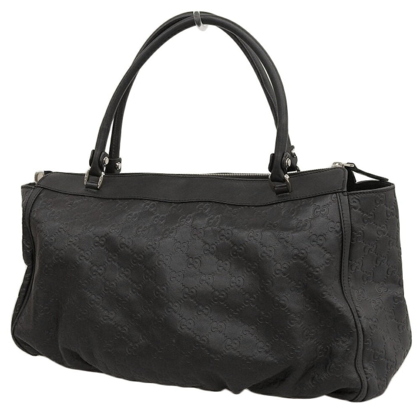 Gucci Black Leather Boston Bag Handbag