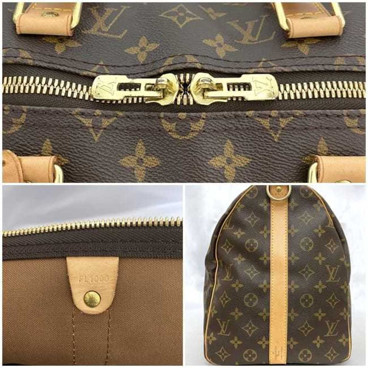 Louis Vuitton Monogram Beige Brown Monogram Monogram Boston Bag Handbag Shoulder Bag
