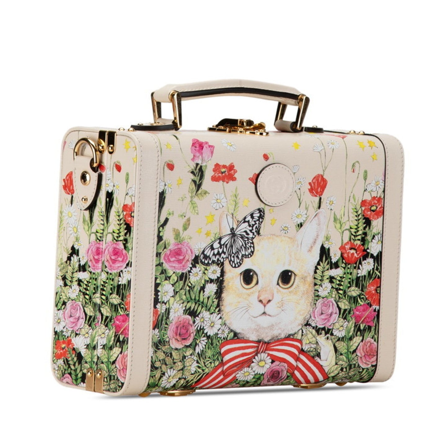 Gucci Ivory Multi-Color Leather Shoulder Bag